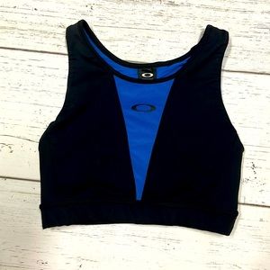 Oakley Womens sprouts bra black blue CrossFit